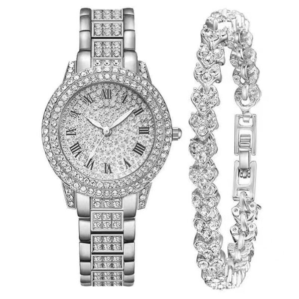 Women's Diamond Artificial Set-Roman Watch - Image 2